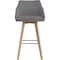 Lorell Gray Flannel Mid-Century Modern Guest Stool, PK2 68561 - alternate 2